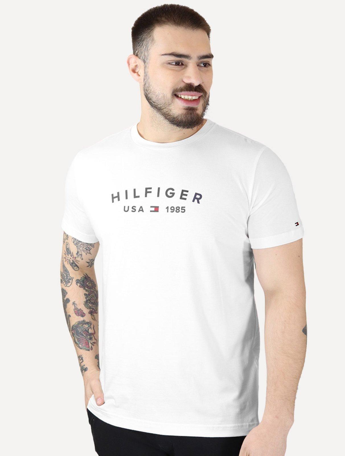 Camiseta Tommy Hilfiger Masculina Fathers Arc USA Branca