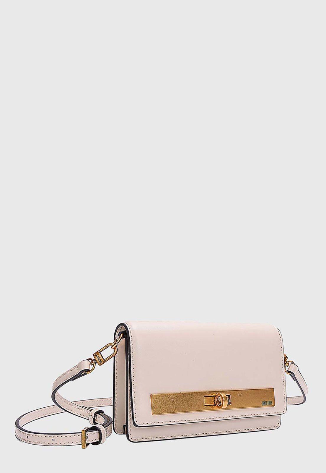 Bolsa Feminina Santa Lolla Compacta Alça Ajustável Bege