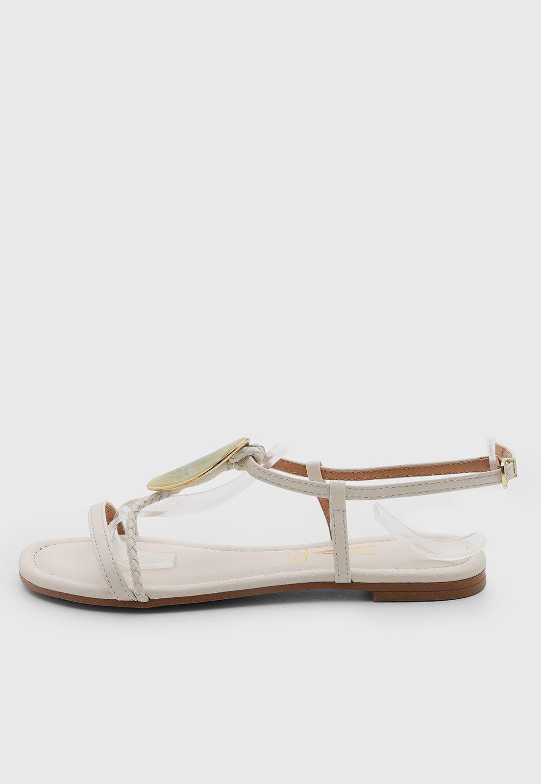 Sandália Feminina Vizzano Tiras Finas Off-white