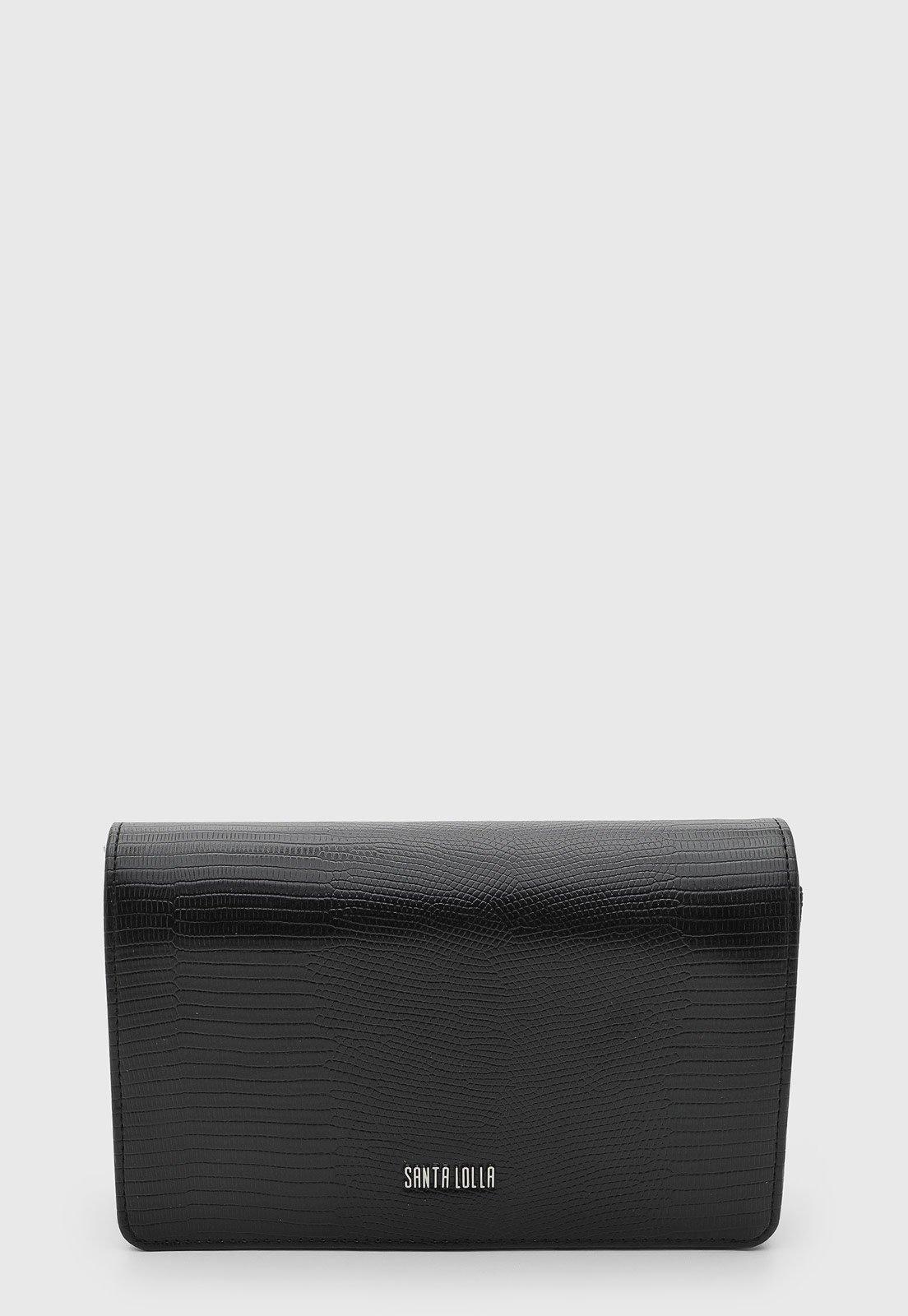 Bolsa Feminina Santa Lolla Texturizada Preta