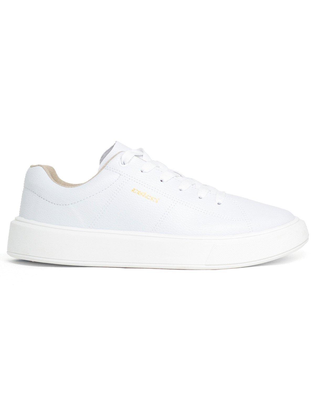 Tênis Masculino Colcci Casual Monza Costurado Confortável Cadarço Branco