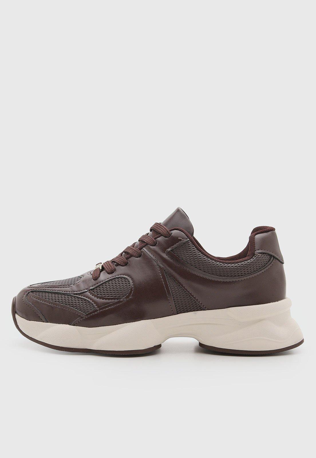 Tênis Feminino Vizzano Cano Baixo Marrom