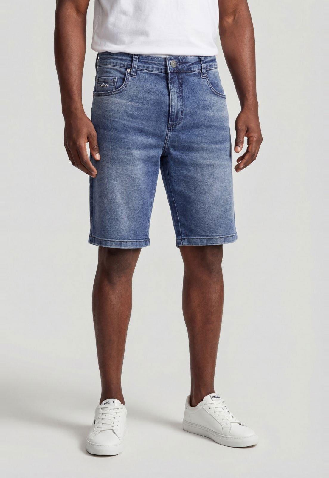 Bermuda Masculina Colcci Reta Jeans Azul