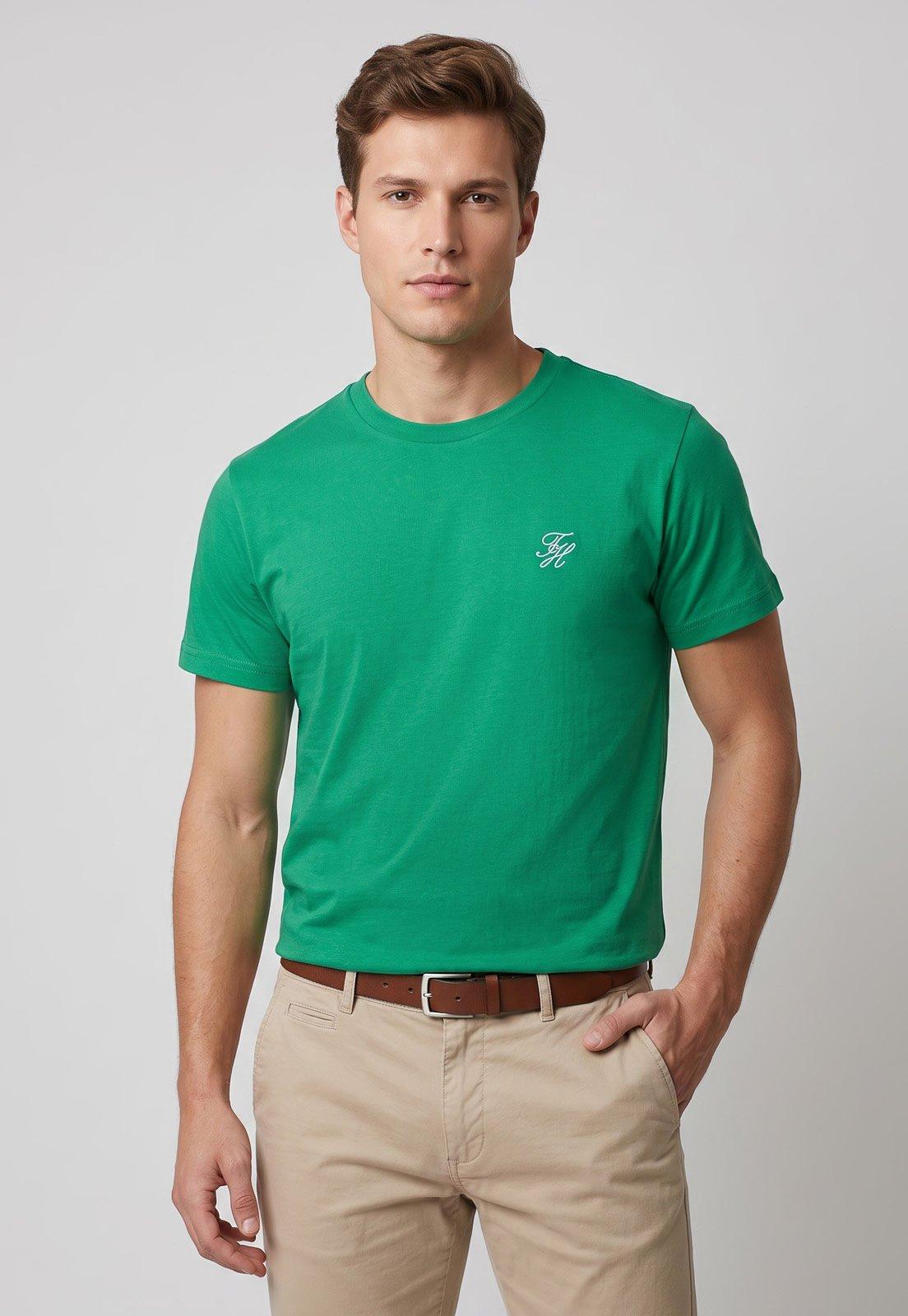 Camiseta Masculina Tommy Hilfiger Bordado Verde