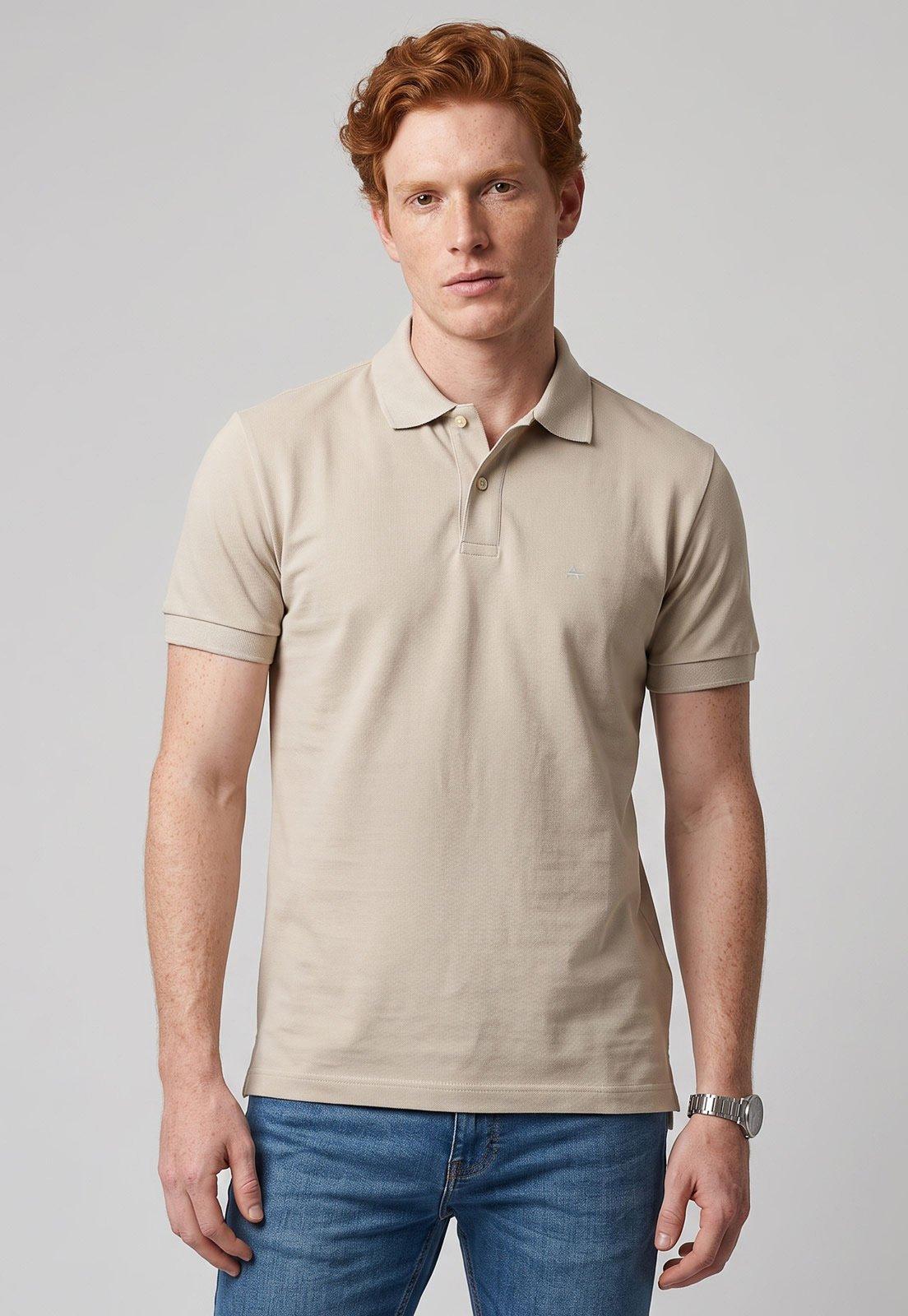 Polo Masculina Aramis Clássica Bege
