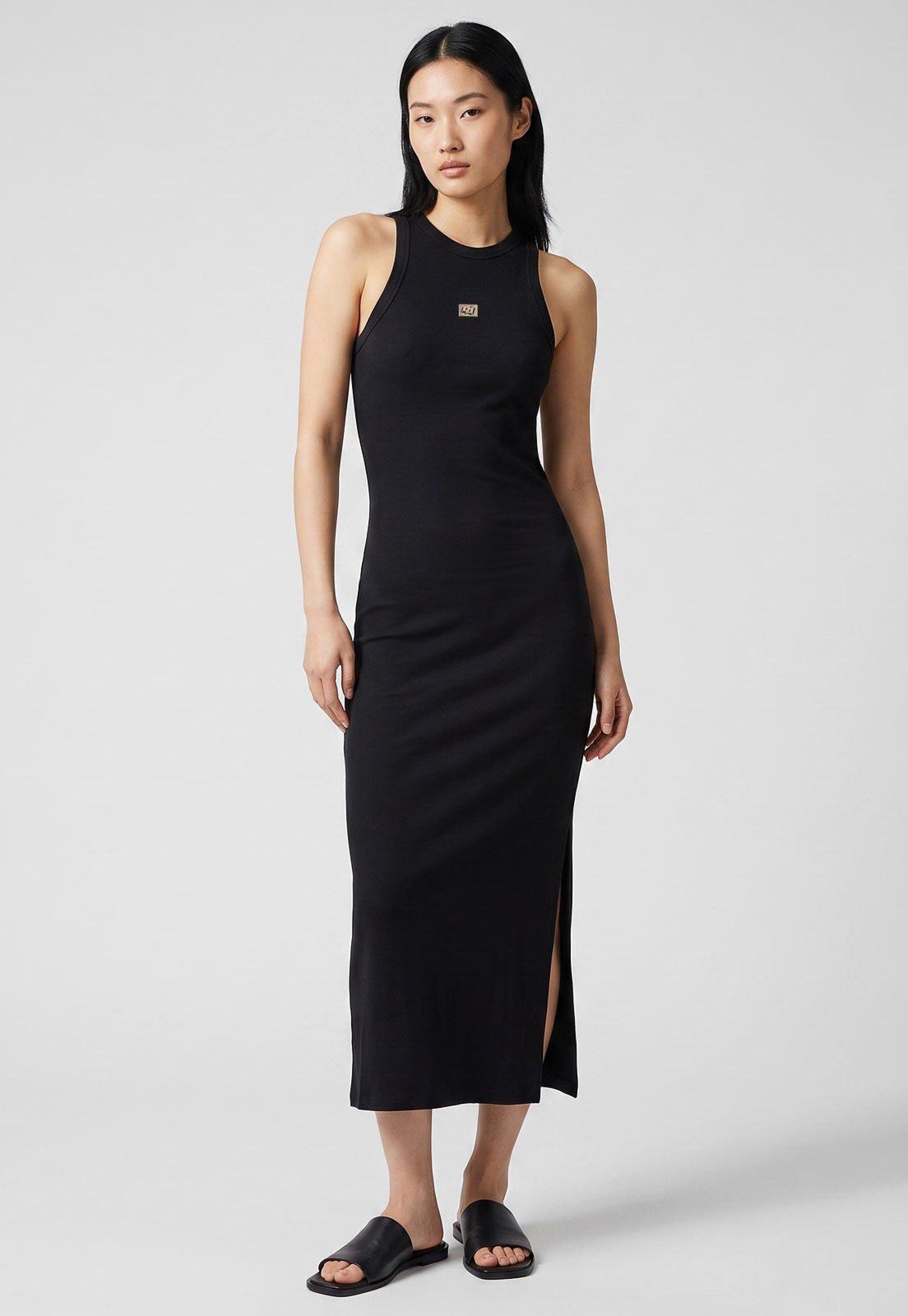 Vestido Feminino Colcci Canelado Alça Larga Preta