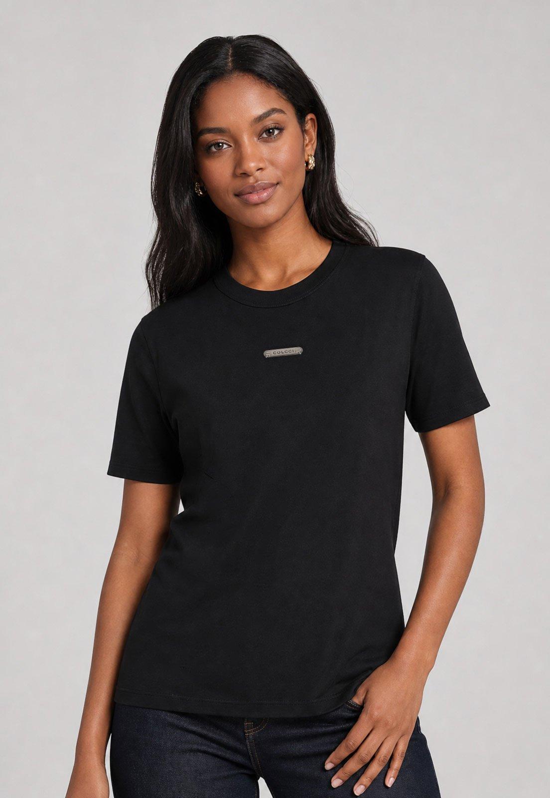 Camiseta Colcci Logo Preta