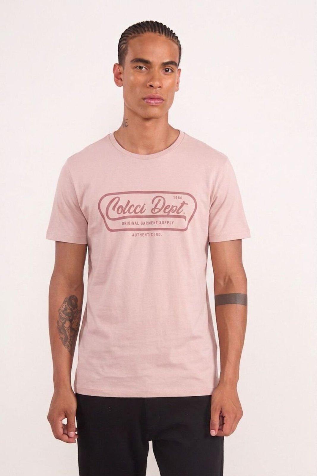 Camiseta Masculina Estampada - Colcci Dept Rosa Flutter