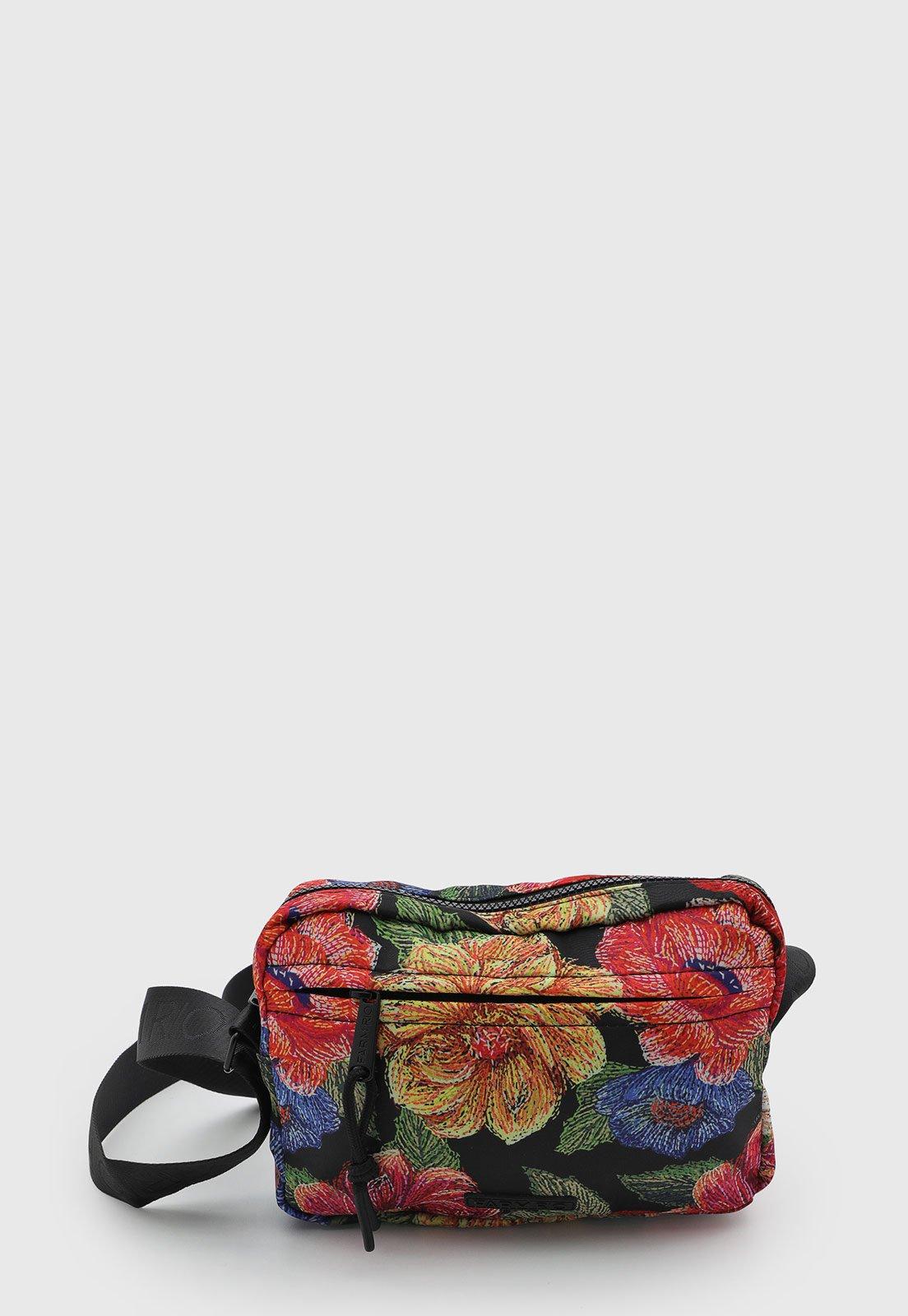 Bolsa FARM Estampada Floral Preta