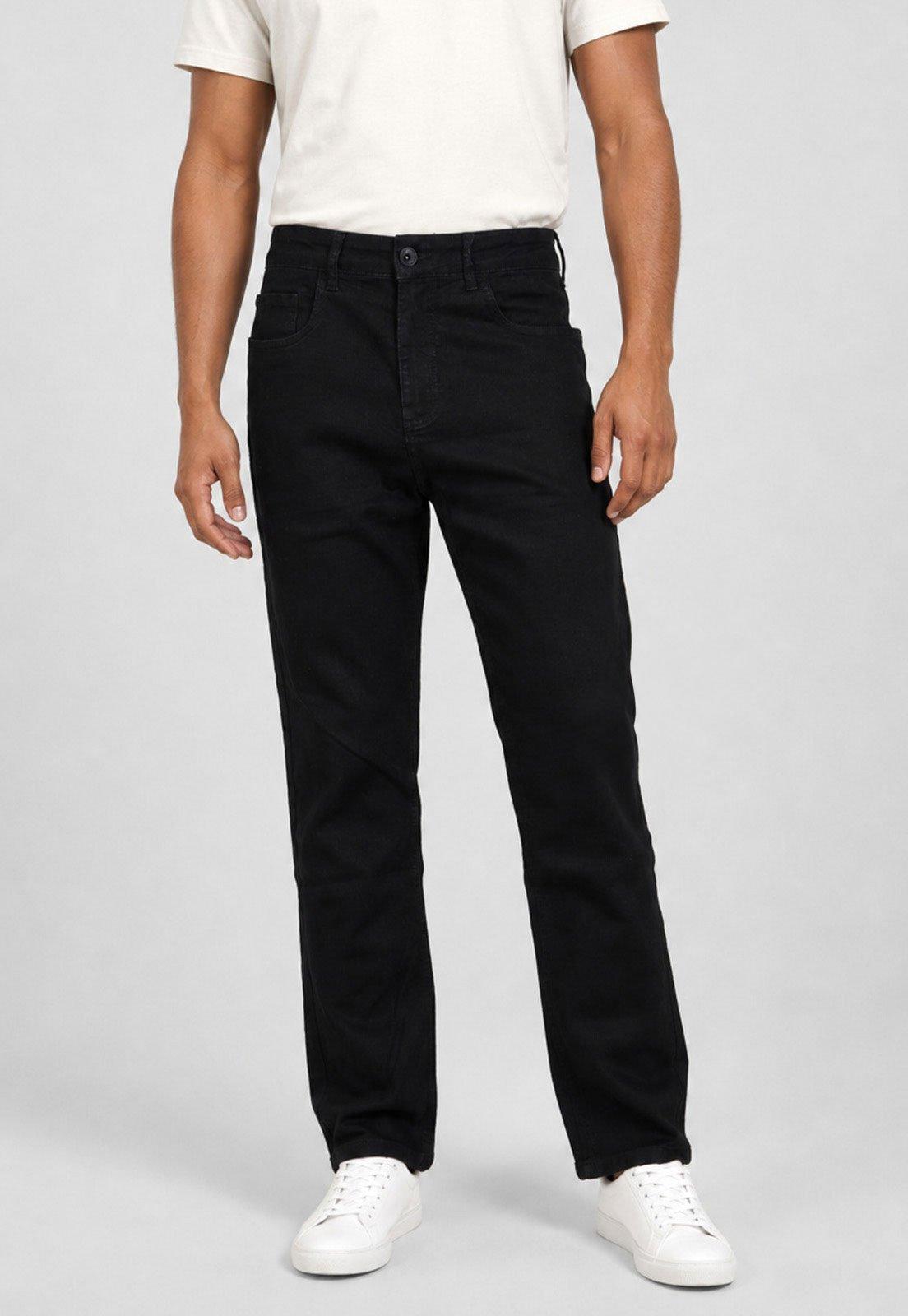Calça Jeans Masculina Aramis Reta Preta