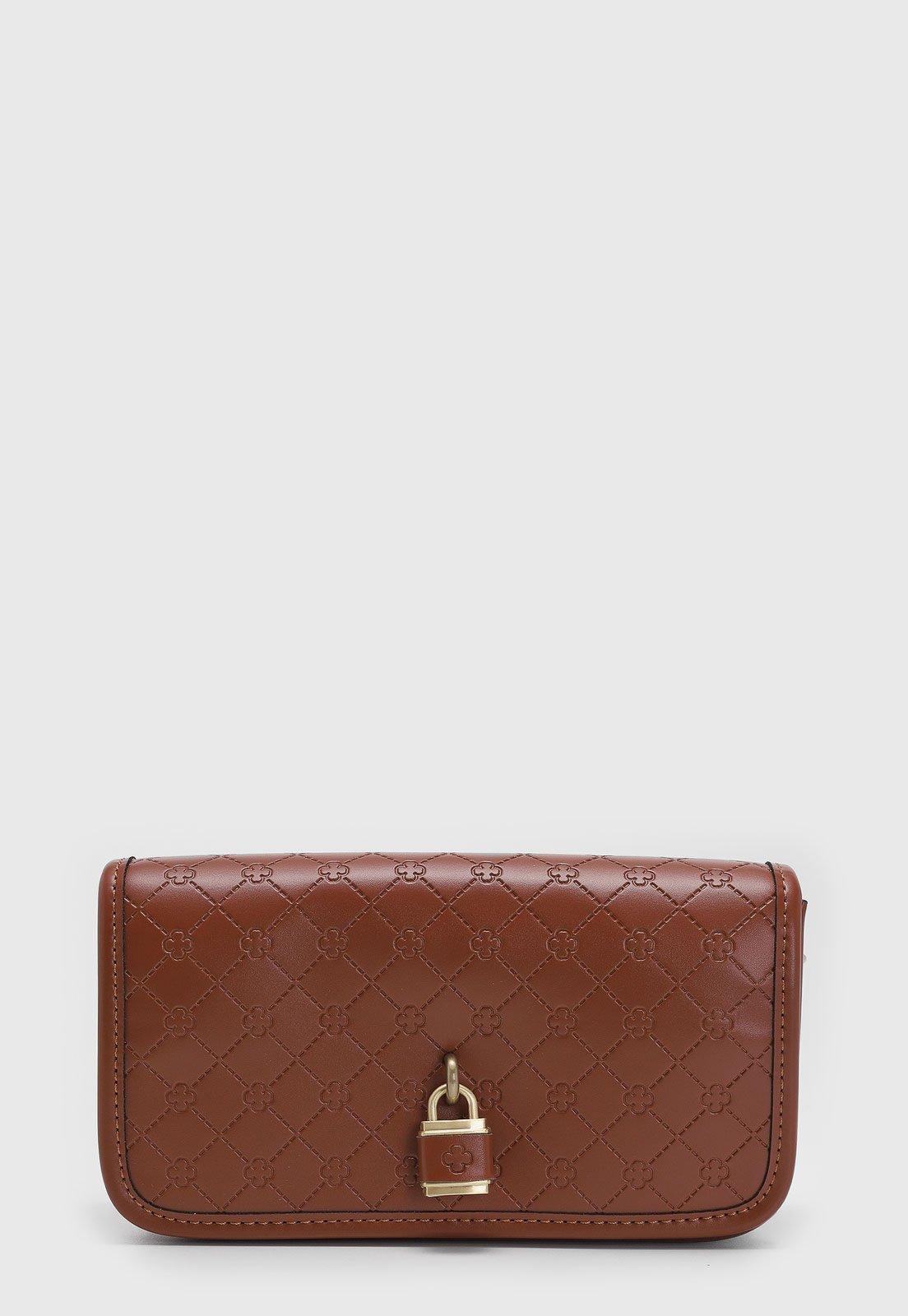 Bolsa Média Feminina Capodarte Monograma Camel
