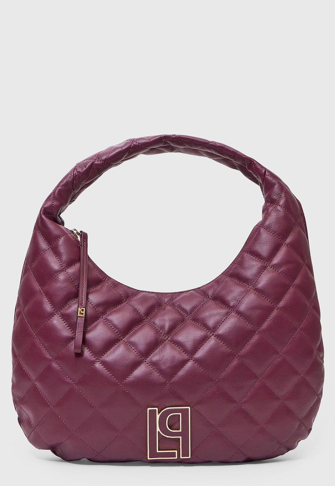 Bolsa Feminina Lança Perfume Matelassê Couro Média Vinho