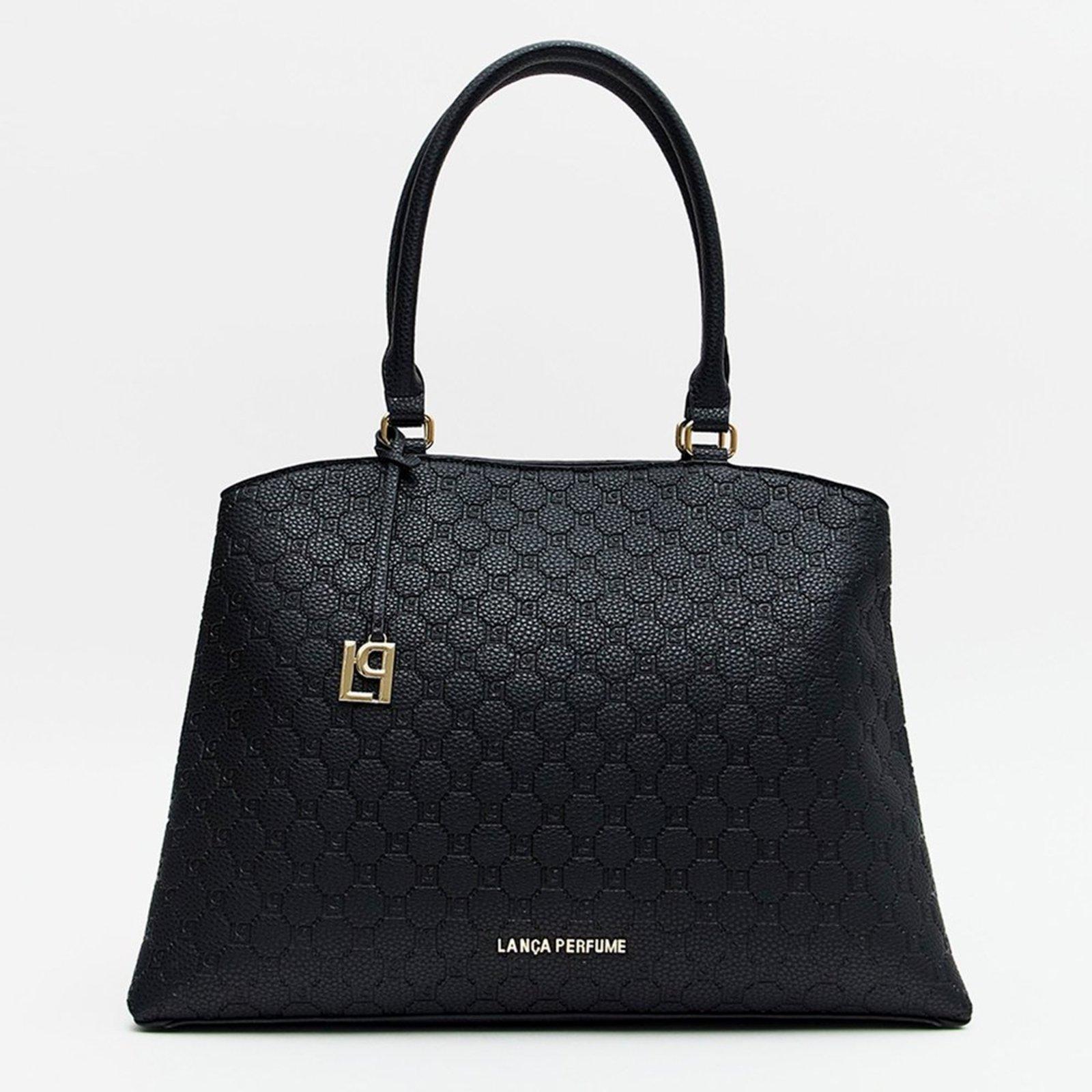 Bolsa Shopping Lança Perfume Pingente In26 Preto Feminino