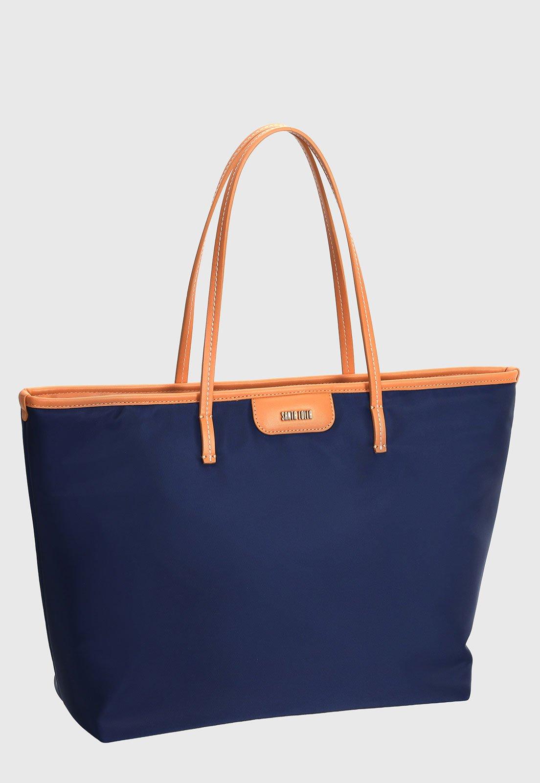 Bolsa Feminina Santa Lolla Grande Tote Azul