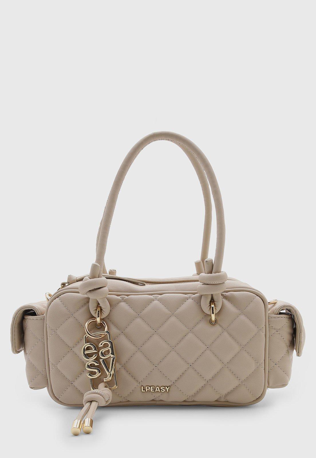 Bolsa Feminina Lança Perfume Matelassê Bege