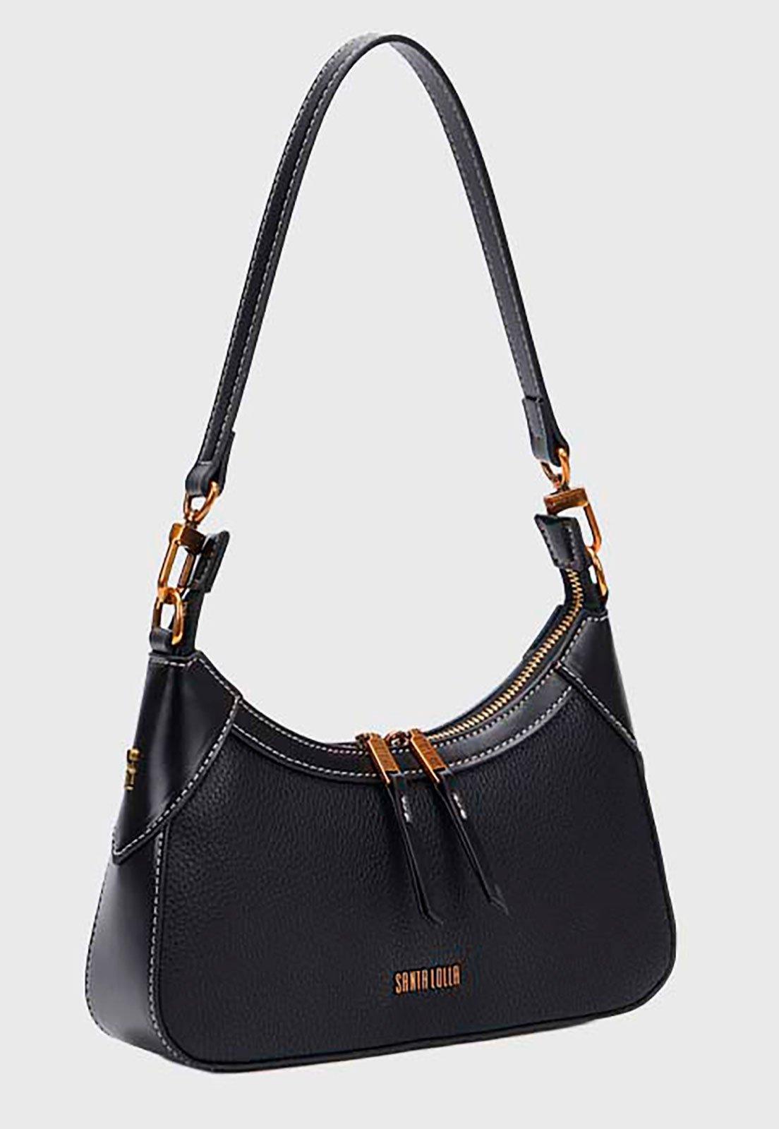 Bolsa Feminina Santa Lolla Média Alça Ajustável Preta