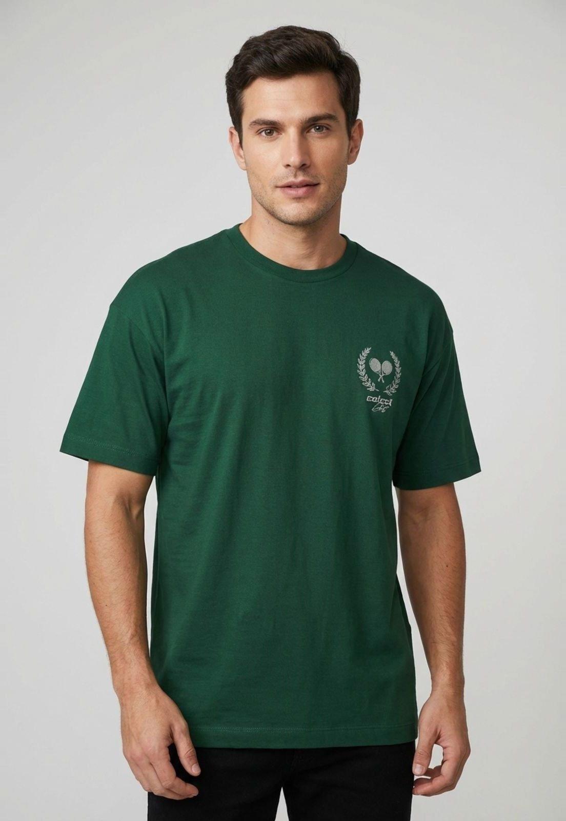 Camiseta Masculina Colcci Club Verde Escura