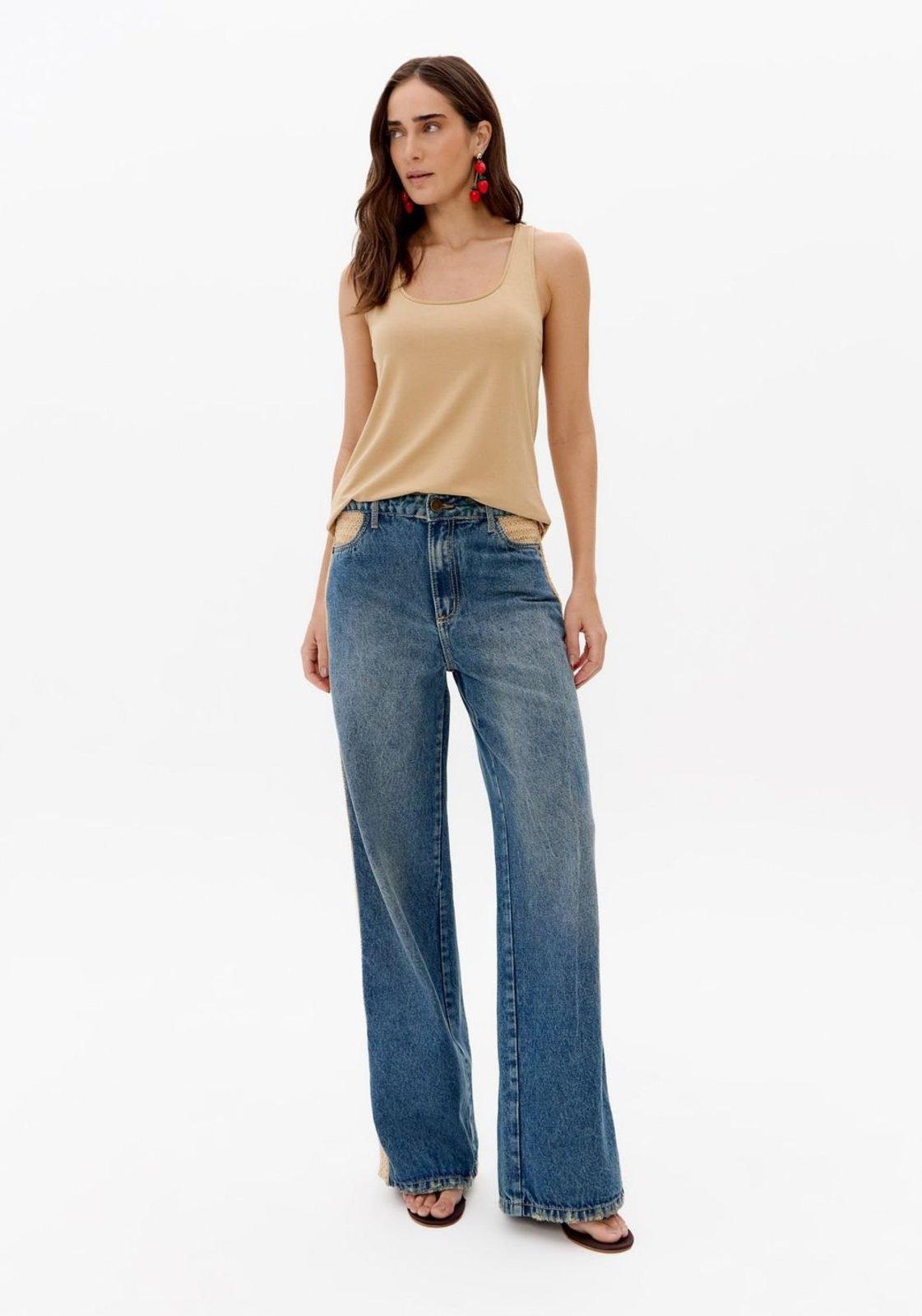 Calça Jeans Full Length Cintura Média Lança Perfume