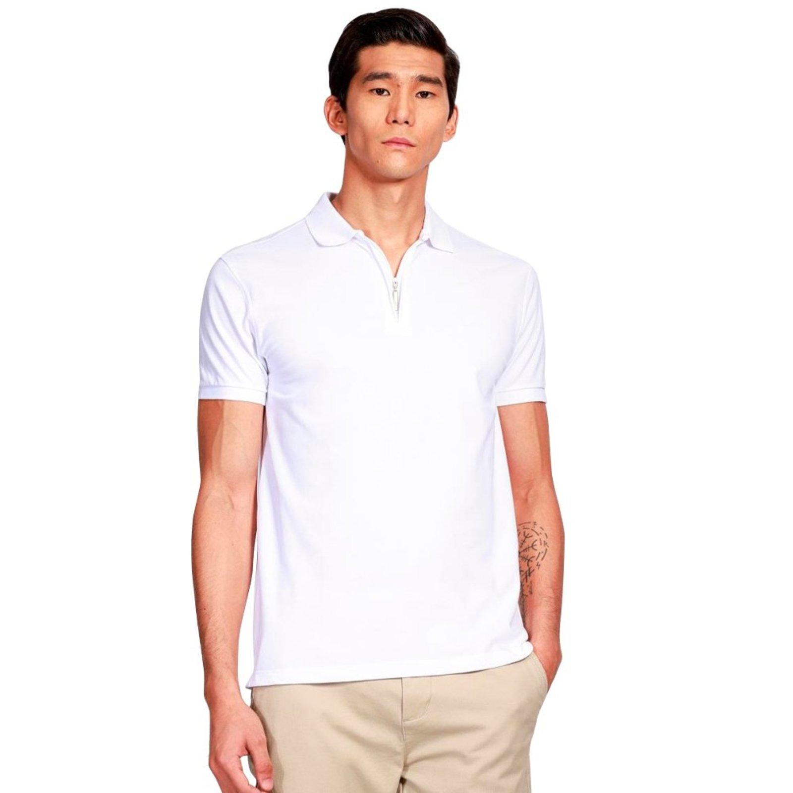 Camisa Polo Aramis Piquet Zip In26 Branco Masculino