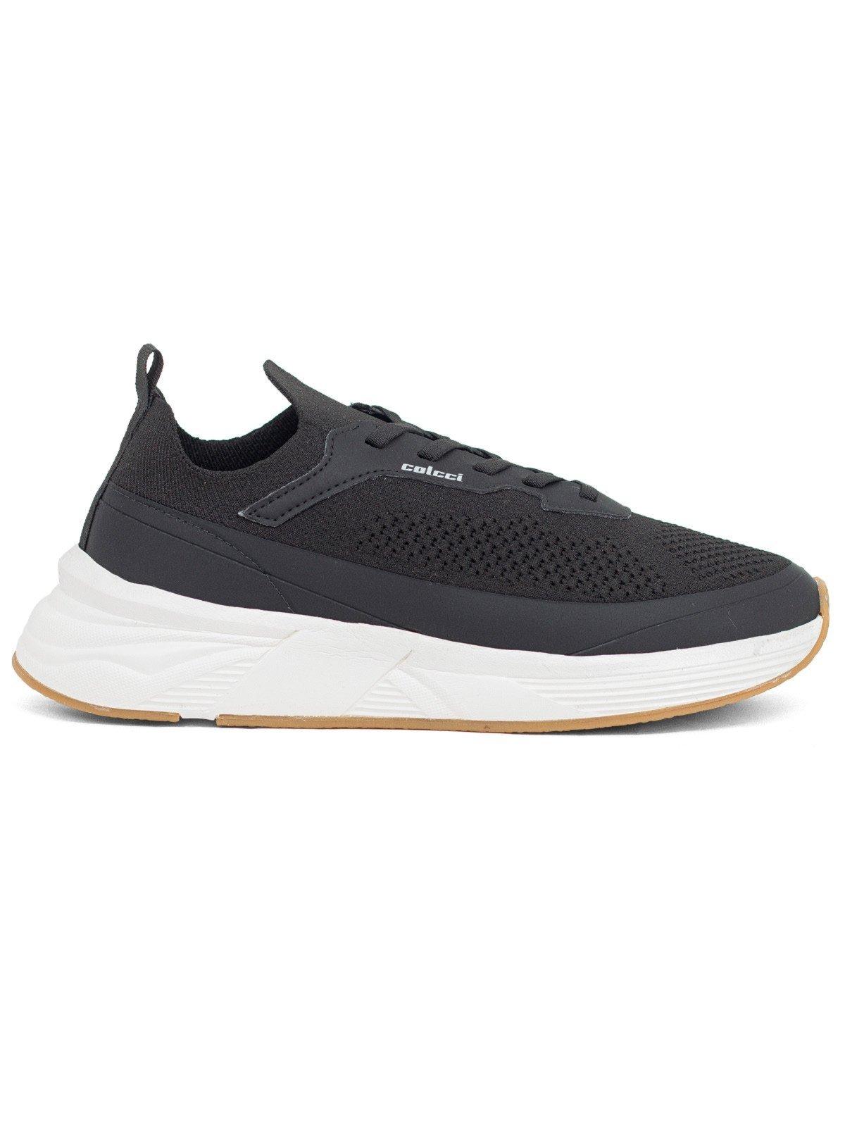 Tênis Masculino Colcci Casual Mauna Knit Calce Fácil Cadarço Elástico Preto