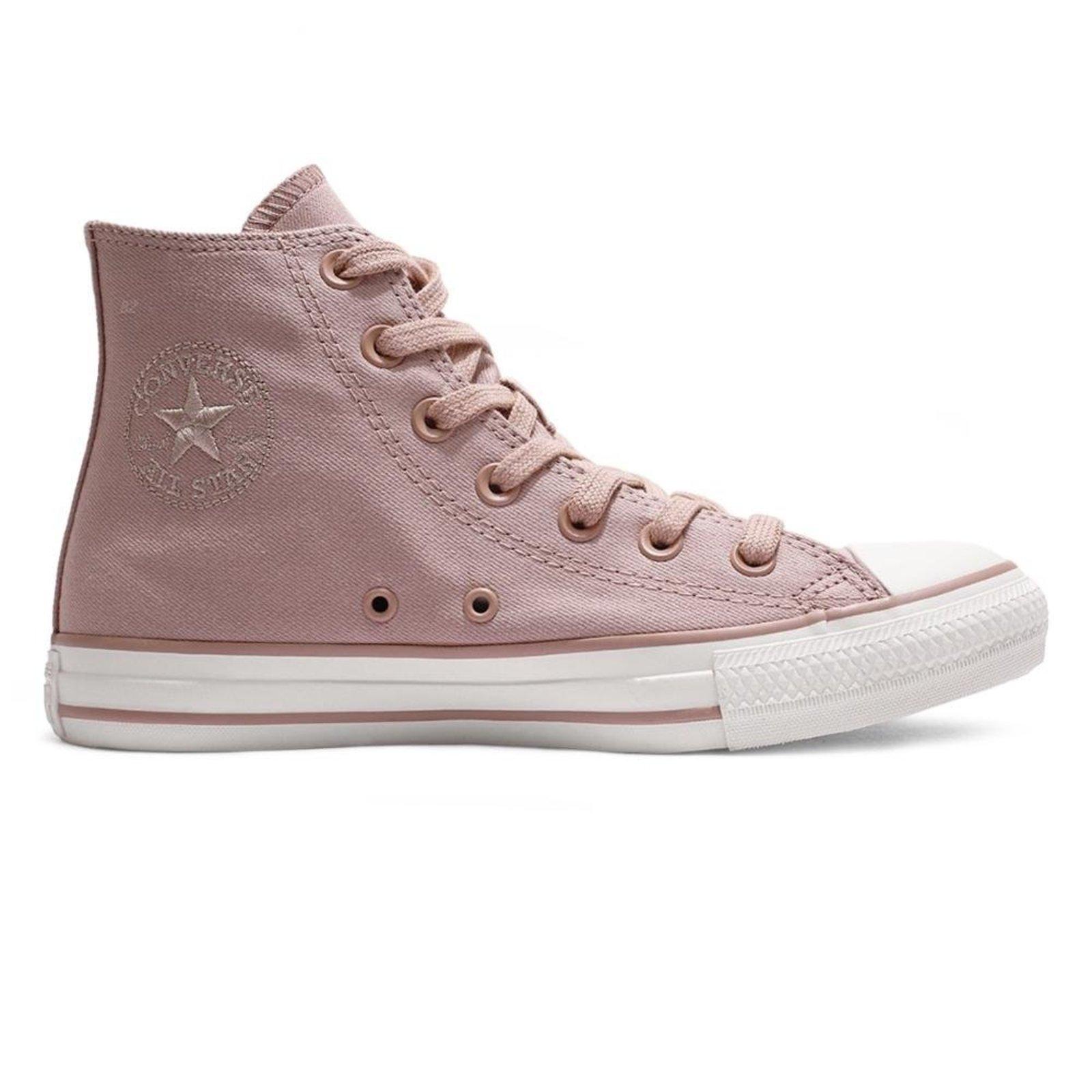 Tênis Converse All Star Chuck Taylor Peached Canvas Cano Alto Feminino Rosa