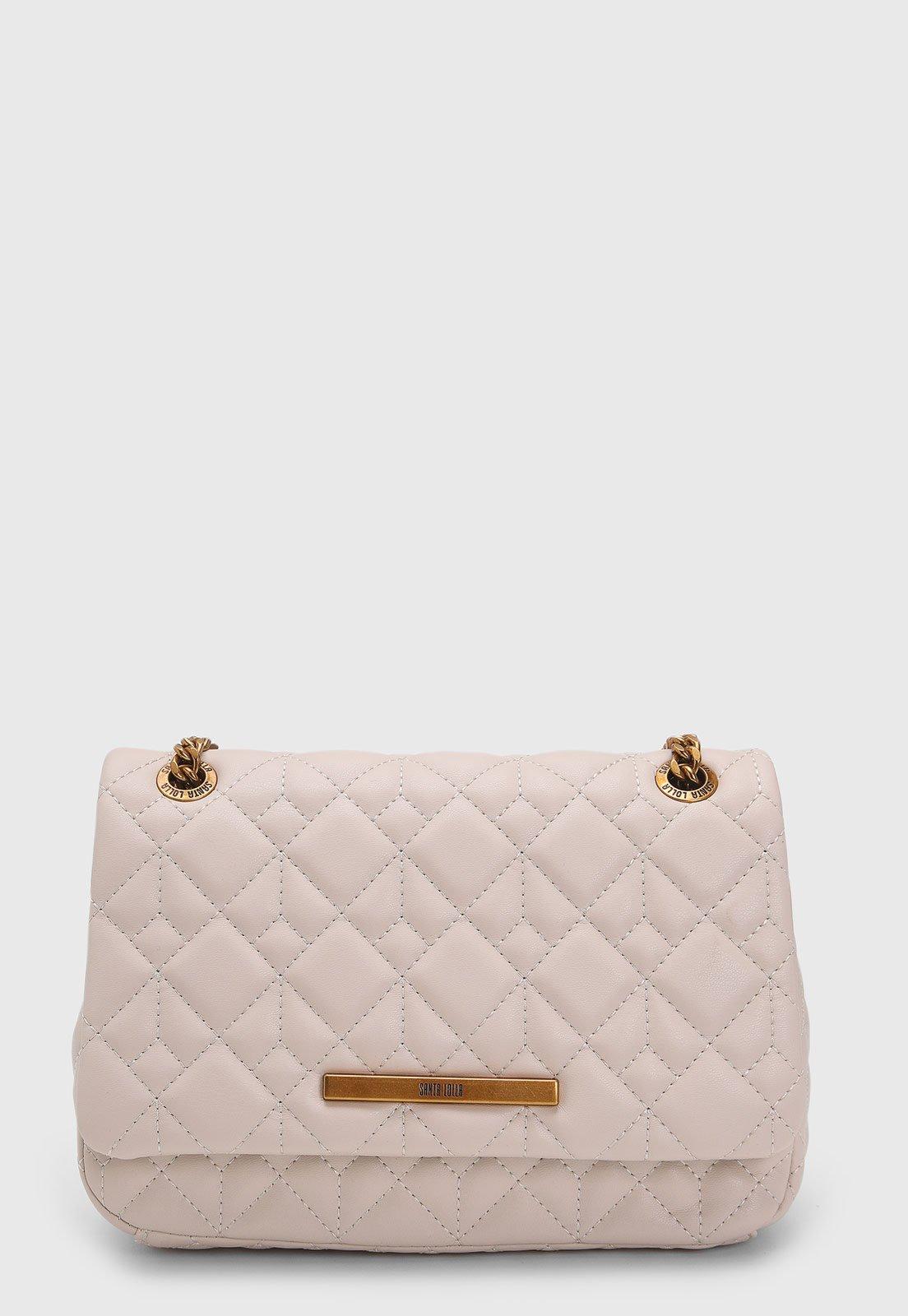 Bolsa Tiracolo Santa Lolla Alça Corrente Off-White