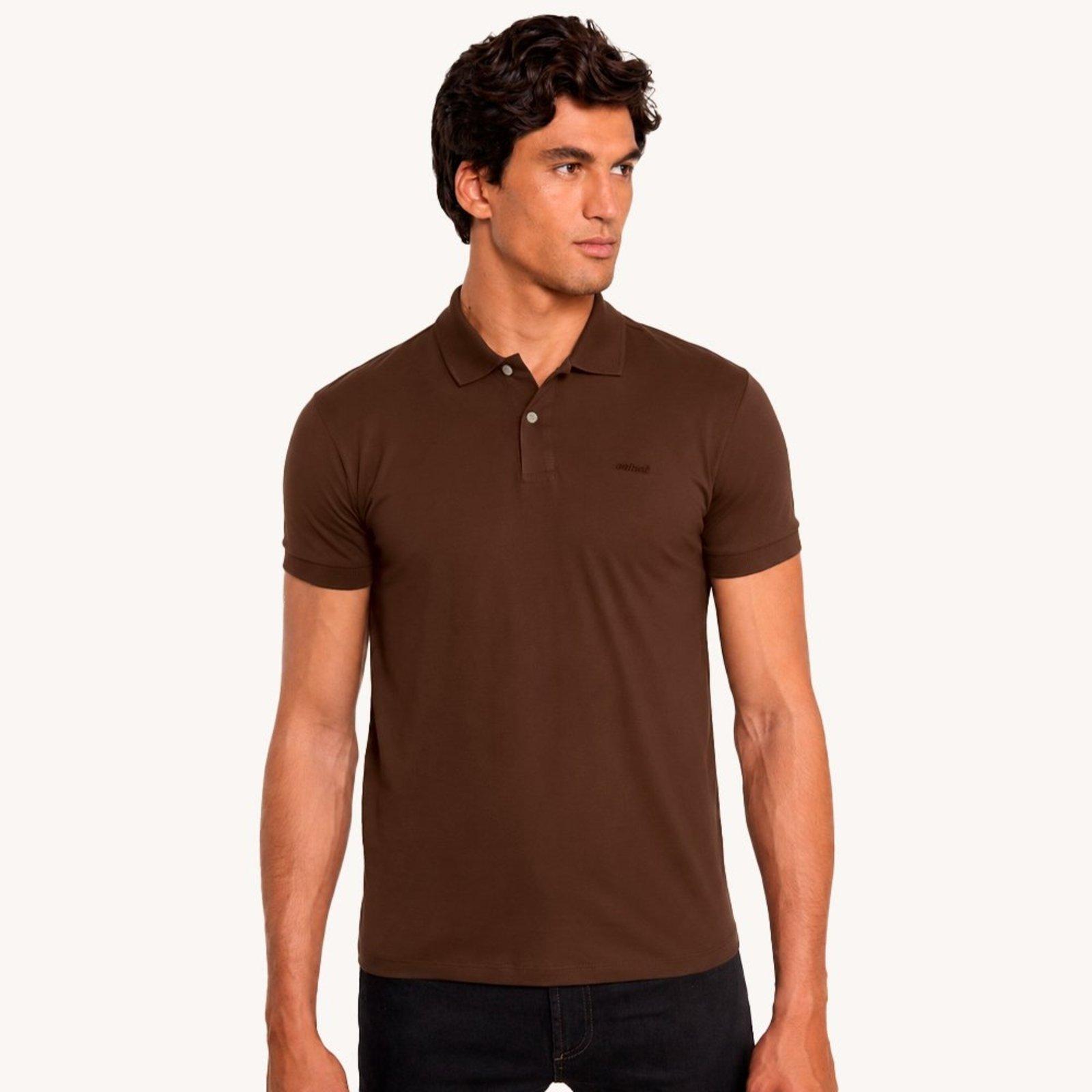 Camisa Polo Colcci Basic Pr27b Marrom Masculino