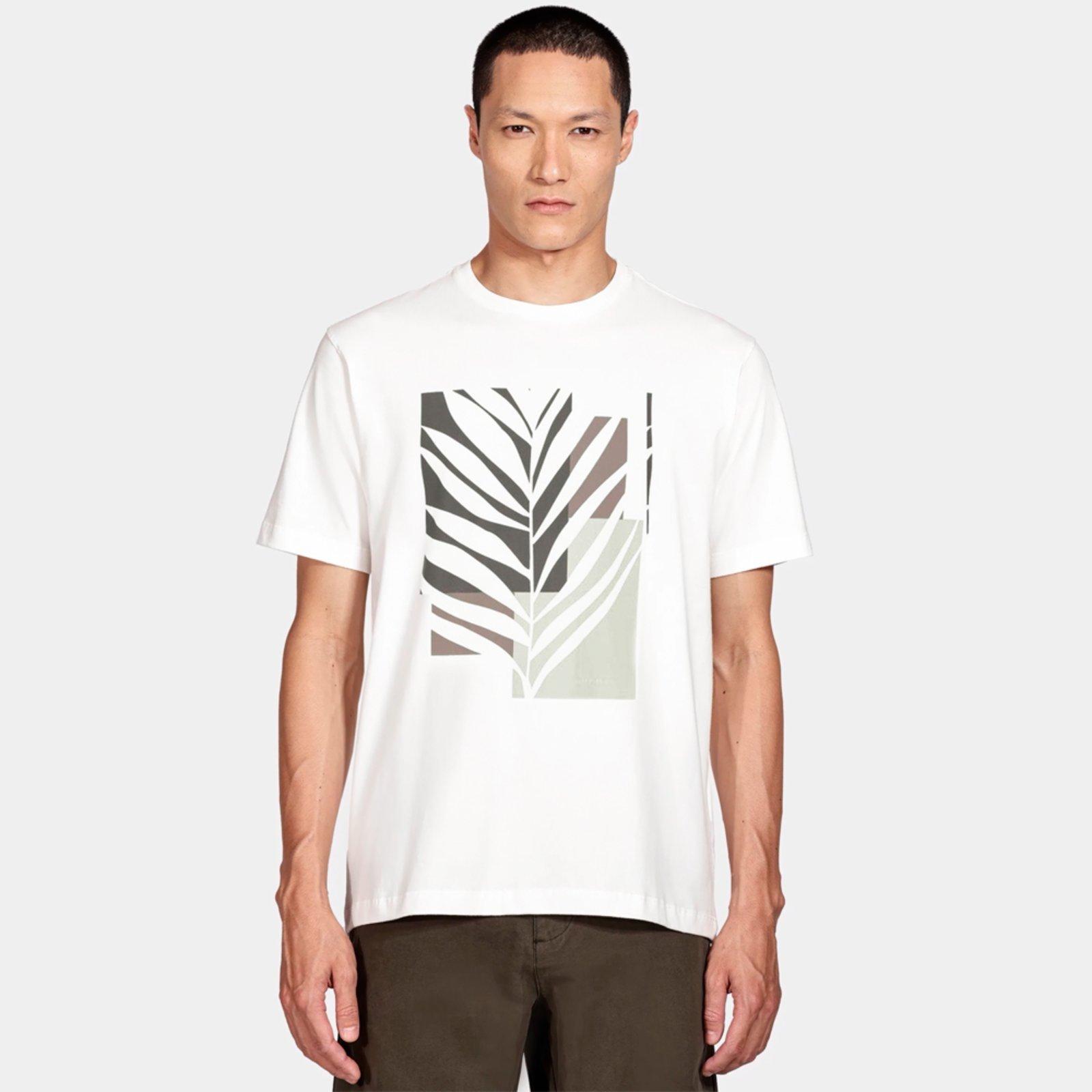 Camiseta Aramis Folhagem Pr26 Off White Masculino