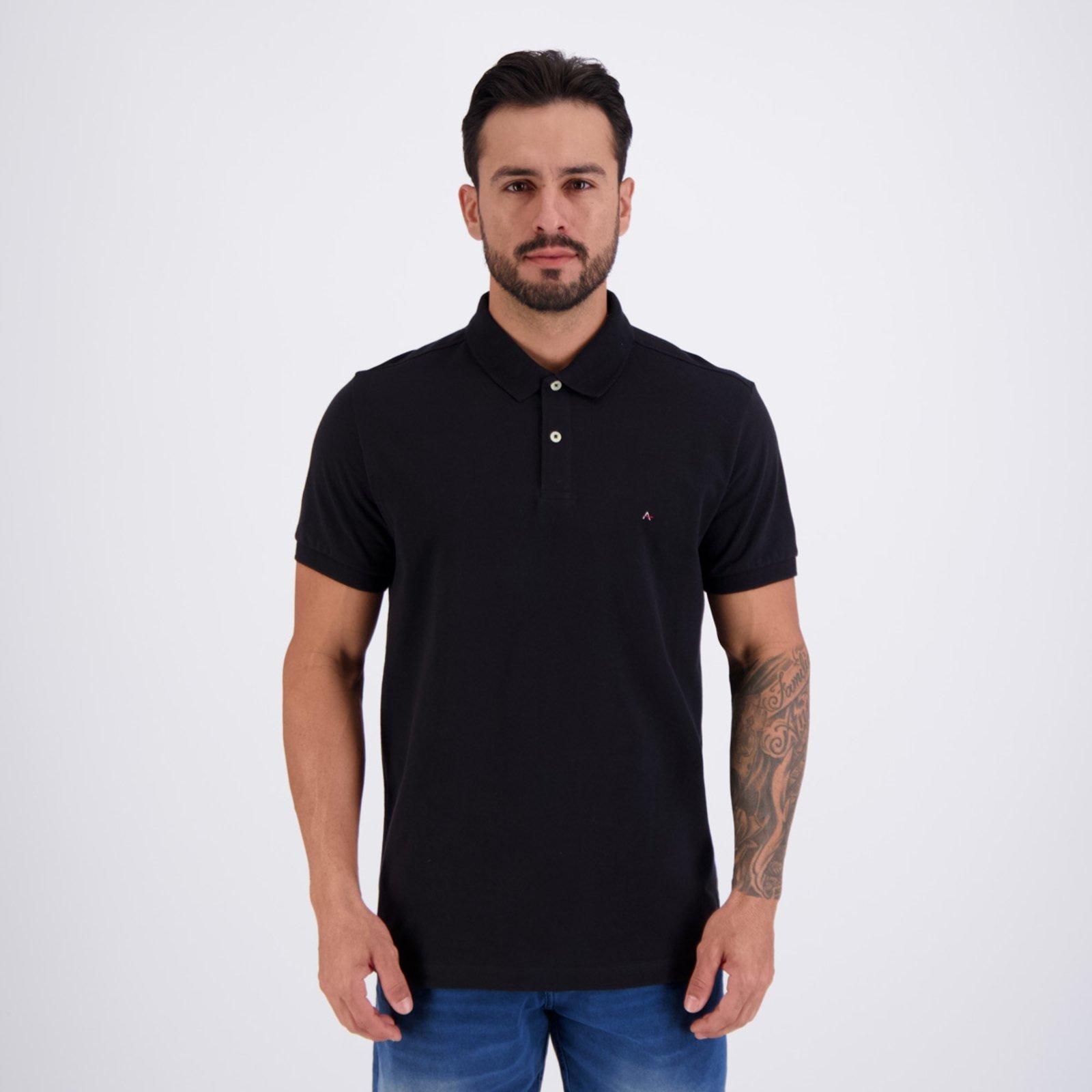 Polo Aramis Basica Piquet Preto