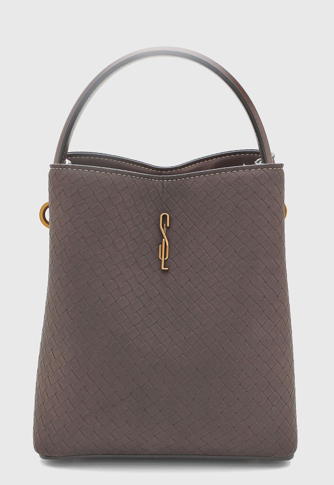 Bolsa Feminina Santa Lolla Textura Trançada Marrom