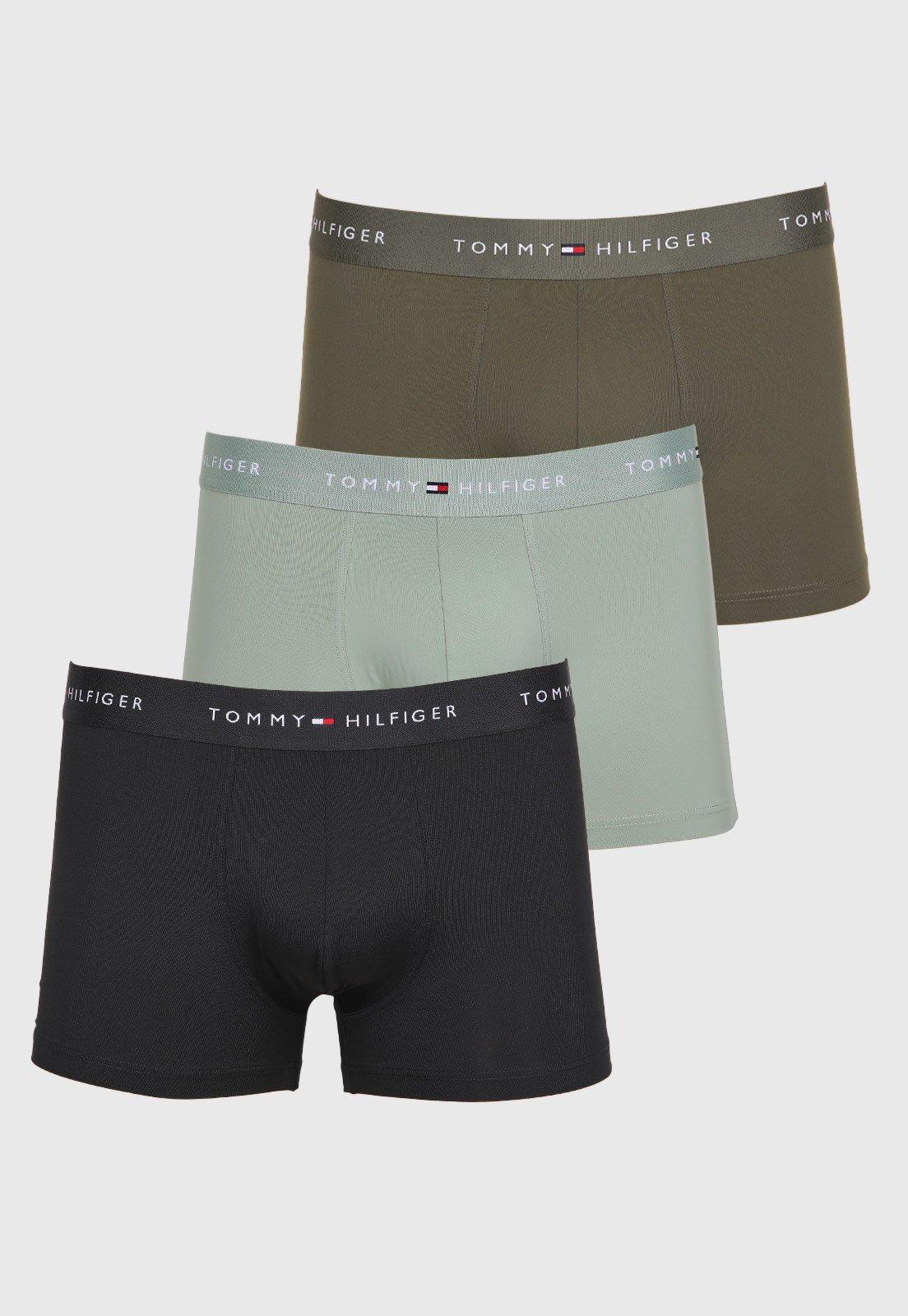 Kit 3 Cuecas Trunk Masculina Tommy Hilfiger Preta