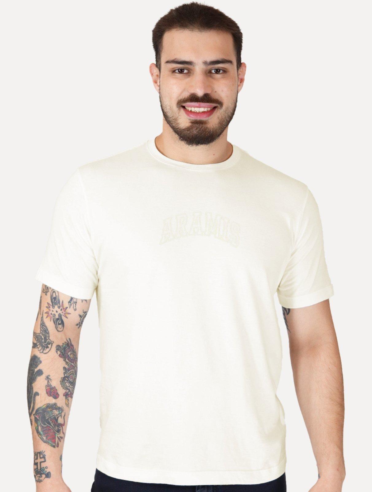 Camiseta Aramis Masculina Regular Outline Off-White