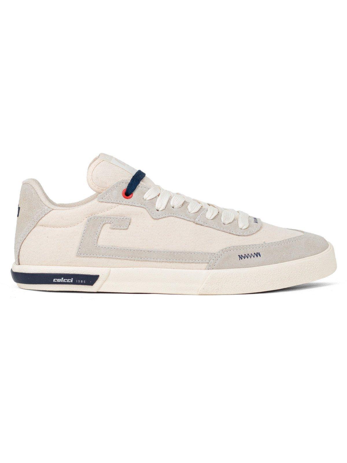 Tênis Masculino Colcci Cool Canvas Casual Confortável Costurado Solado Antiderrapante Bege Off White