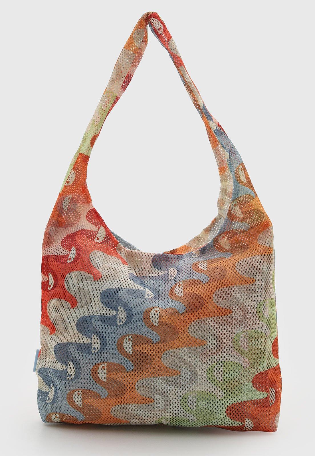 Bolsa Feminina FARM Tote Estampada Laranja