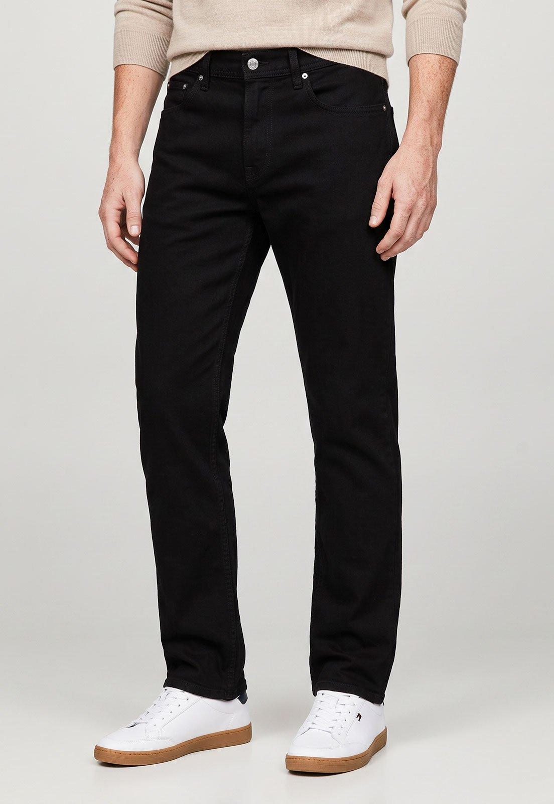 Calça Jeans Masculina Tommy Hilfiger Core Denton Chelsea Preta