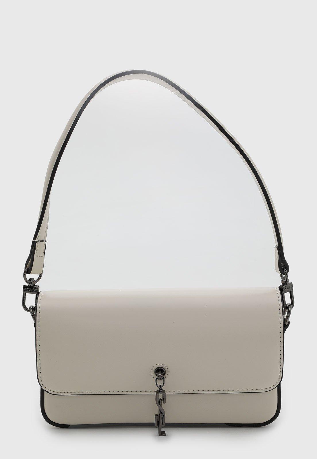 Bolsa Feminina Santa Lolla Couro Pequena Off-White