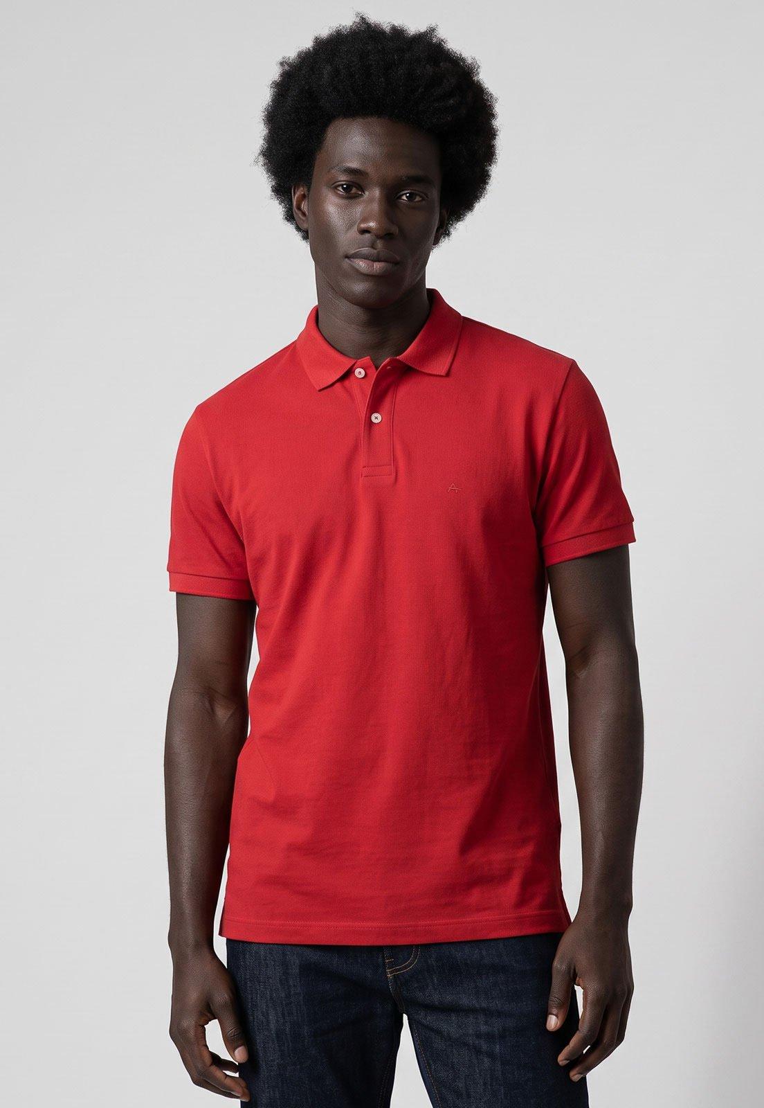 Polo Masculina Aramis Clássica Logo Vermelha