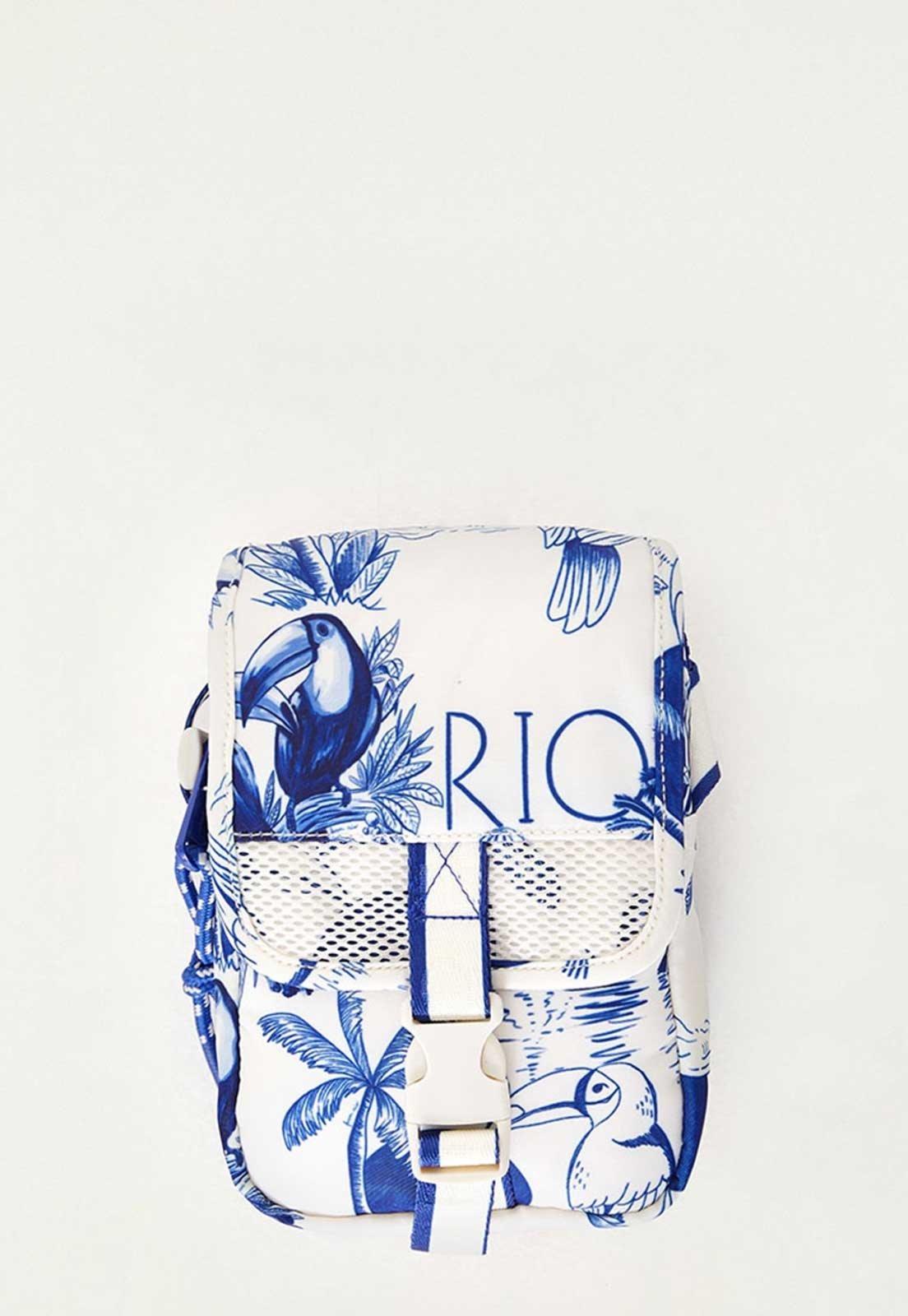 Bolsa Feminina FARM Estampa Tucanos Branca