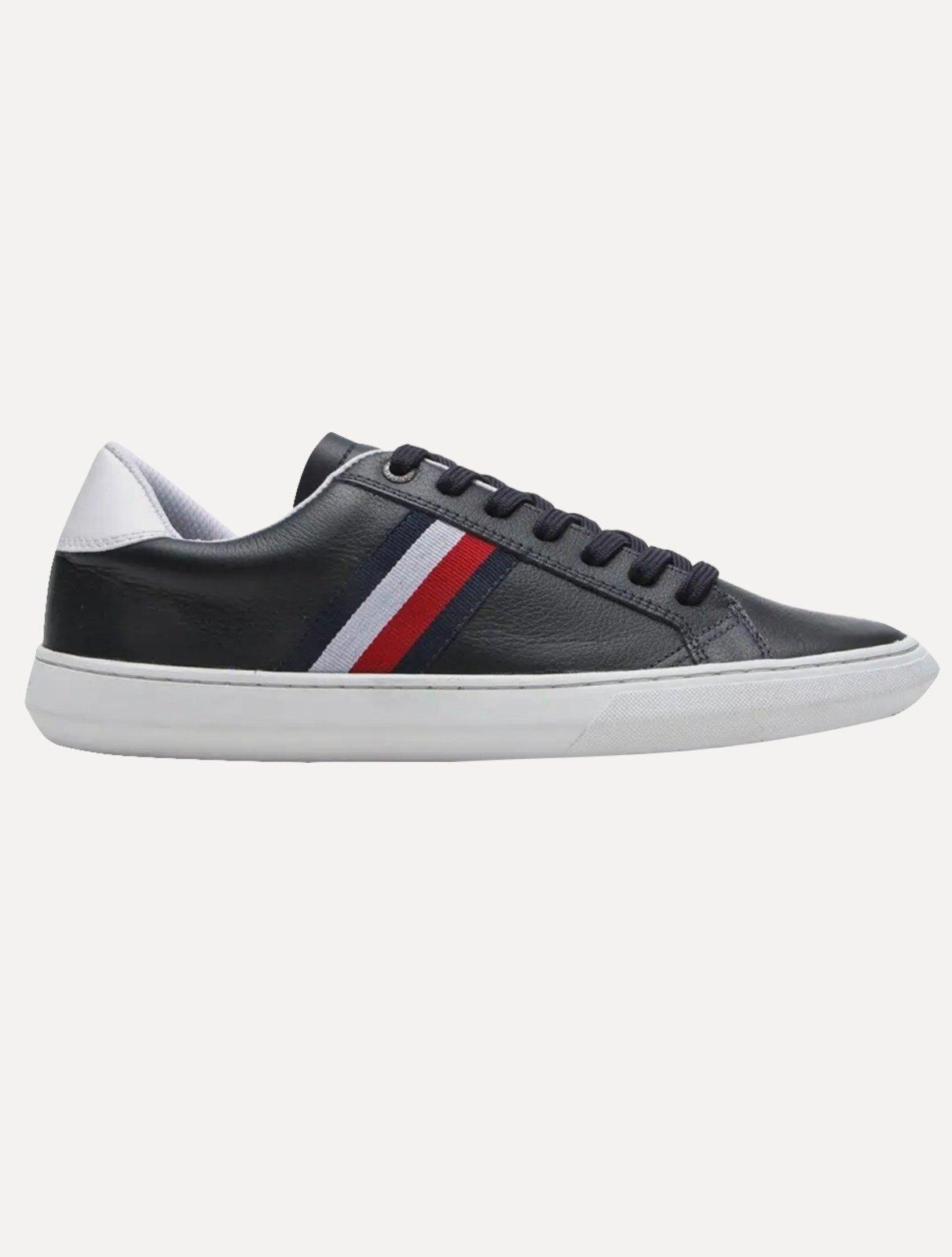 Tênis Tommy Hilfiger Masculino Couro Daniel 6A2 Azul Escuro