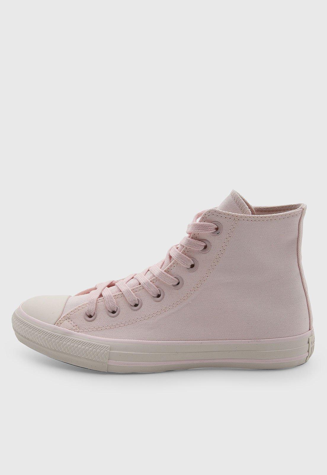Tênis Feminino Converse Chuck Taylor All Star Cano Alto Rosa Claro