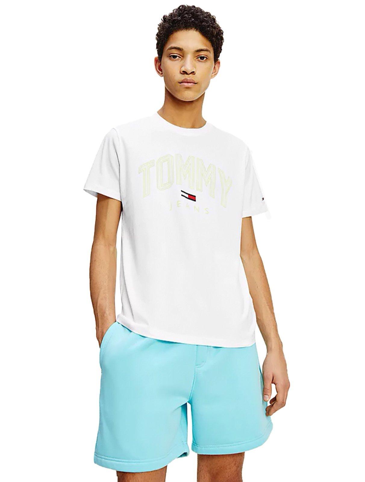 Camiseta Tommy Jeans Masculina Shadow Print Branca