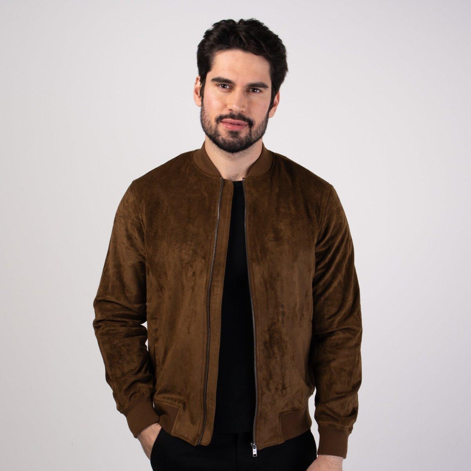 Jaqueta Aramis Bomber Suede Marrom