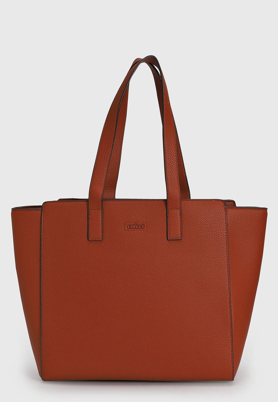 Bolsa Feminina Colcci Tote Texturizada Caramelo