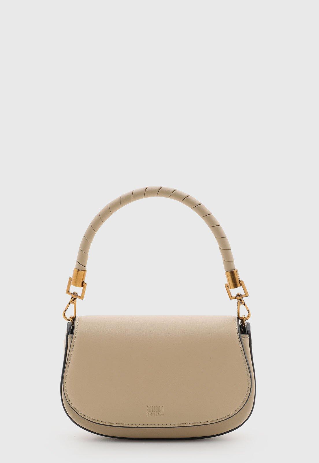 Bolsa Feminina Santa Lolla Pequena Alça Curta Bege
