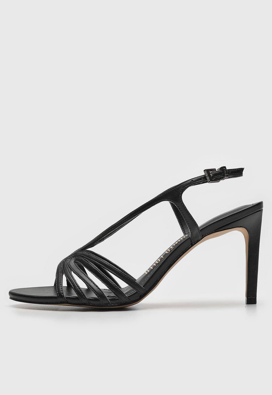 Sandália Santa Lolla Tiras Preto