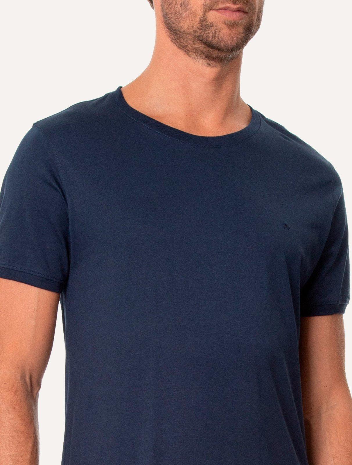 Camiseta Aramis Masculina Jersey Algodão Pima Surton Azul Marinho