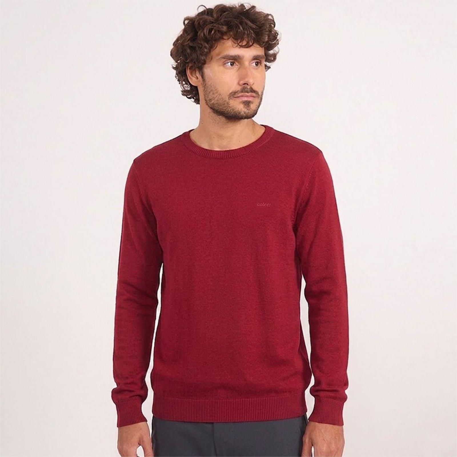 Suéter Tricot Colcci Basic In26 Vermelho Masculino