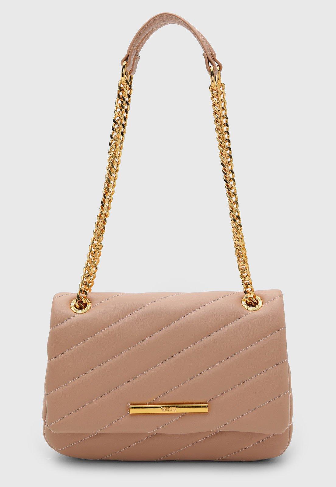 Bolsa Feminina Santa Lolla Média Matelassê Nude