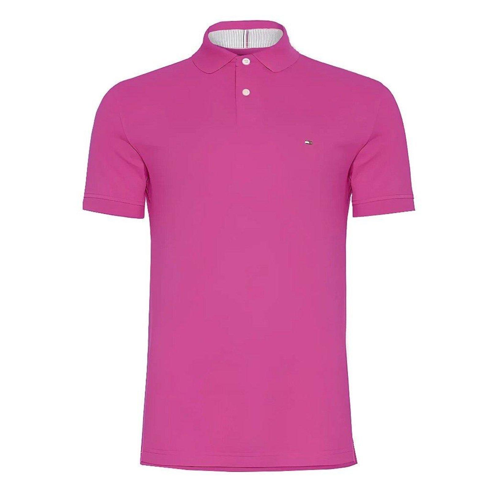 Camiseta Gola Polo Tommy Hilfiger Im 1985 Rosa Slim