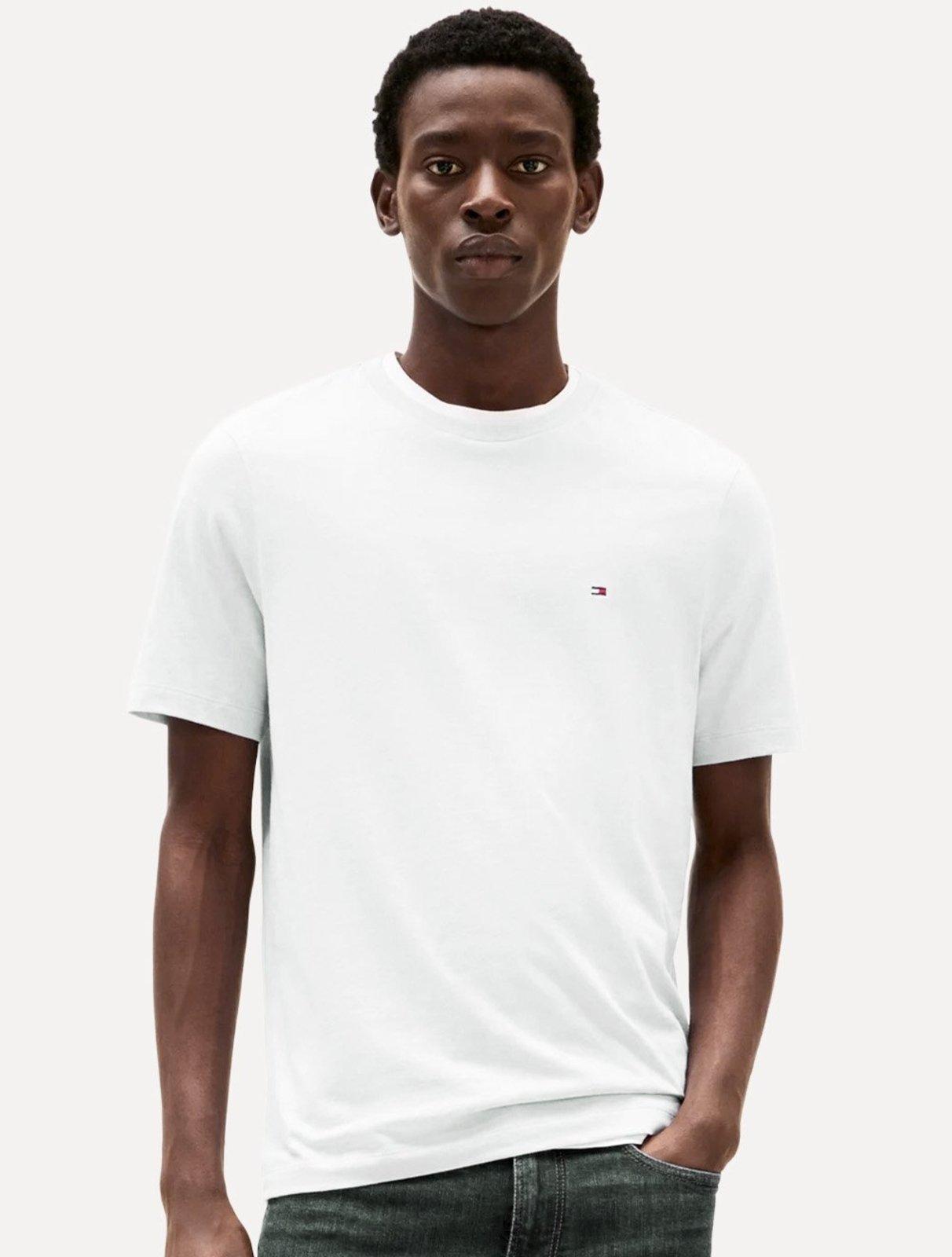 Camiseta Tommy Hilfiger Masculina Regular Core Pima Branca
